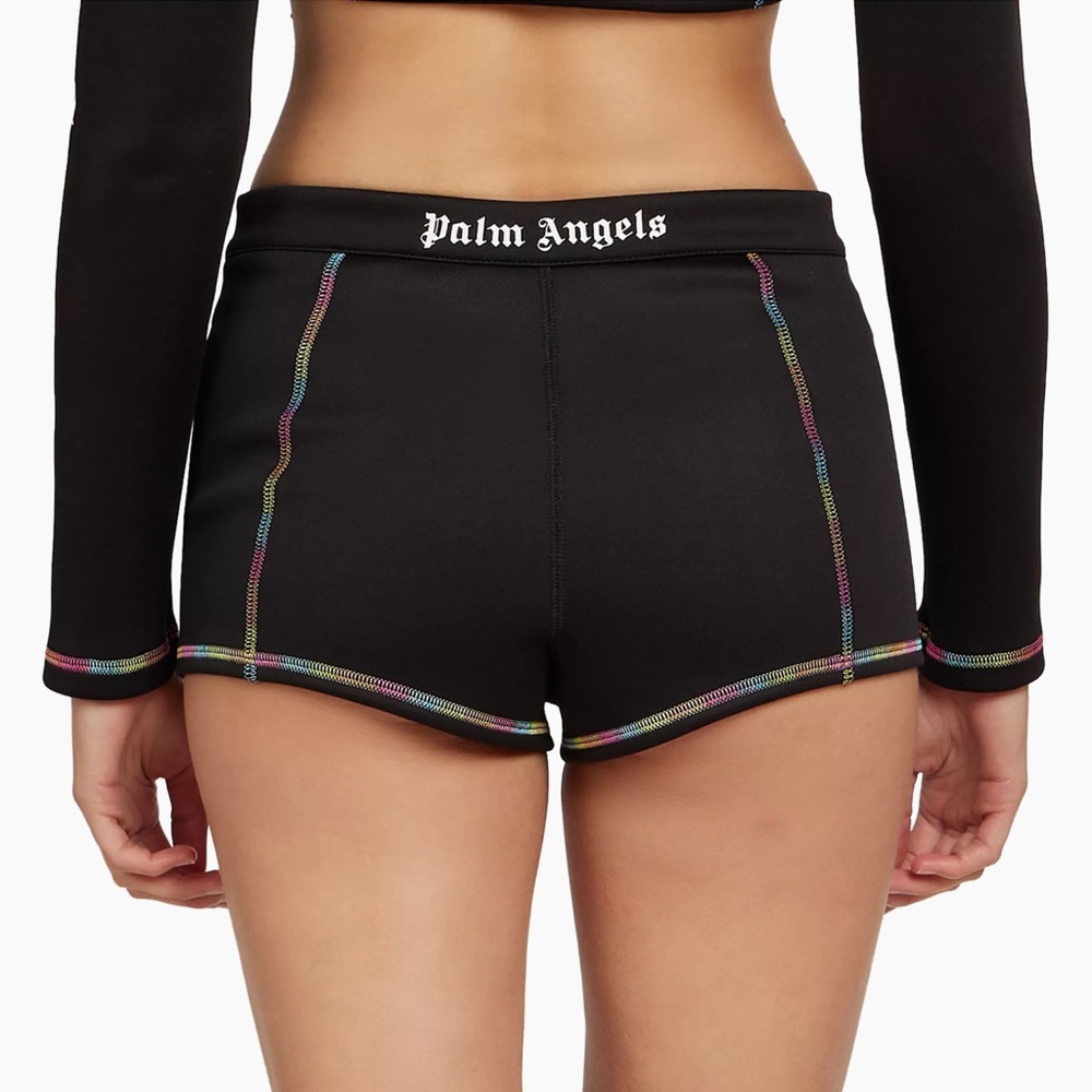 Palm Ángels contrast-stitch neoprene surf shorts